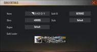 Daddy Calling's guild details (Image via Garena)